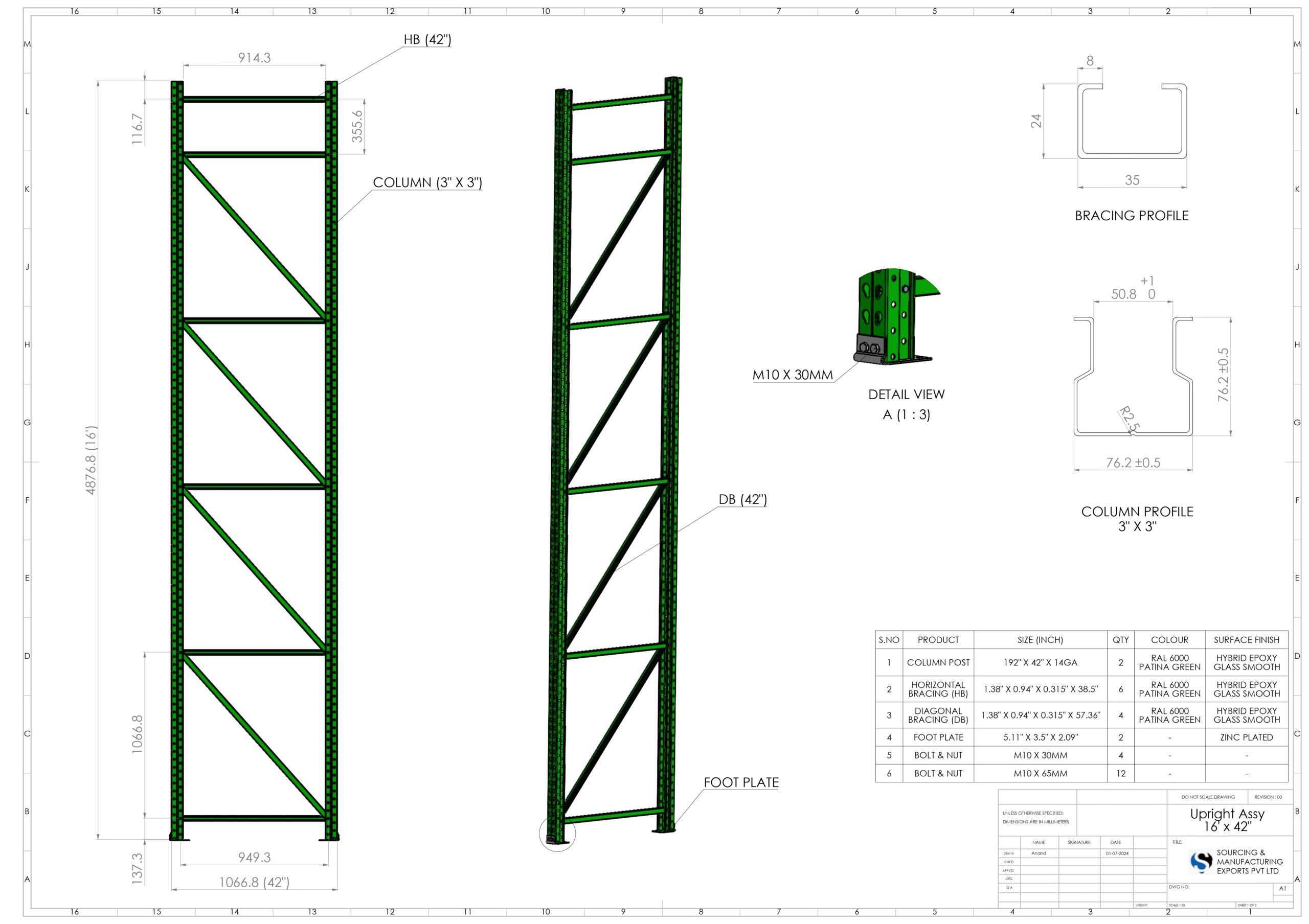 Upright Assy 16ft x 42inch_page-0001
